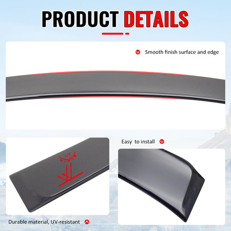 Fits 06-13 IS250 IS350 IS F 4Dr OE Style Roof Spoiler #8U0 Black Sapphire Pearl