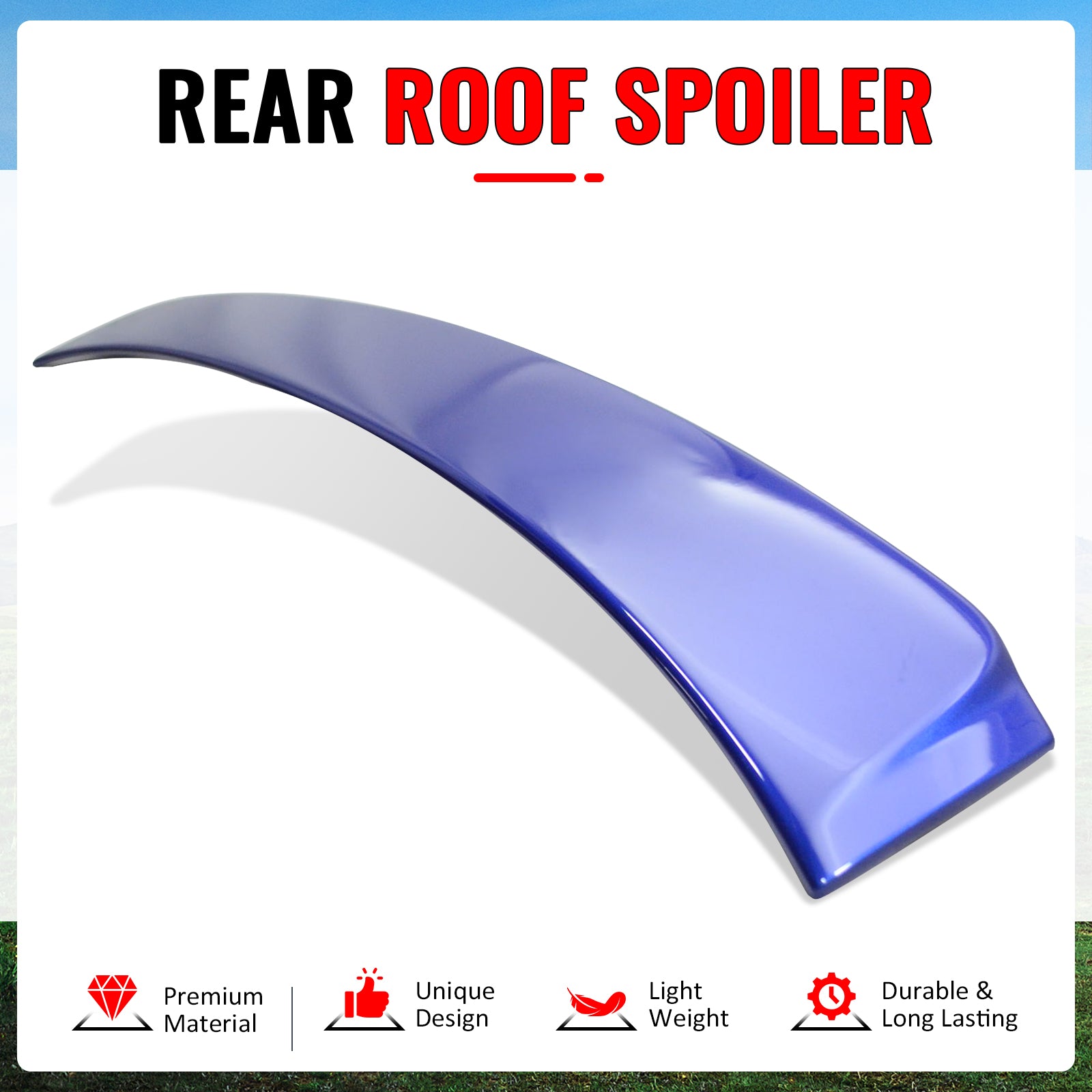 Fits 06-13 Lexus IS250 IS350 IS F Sedan OE Style Roof Spoiler Painted #8U1 Blue