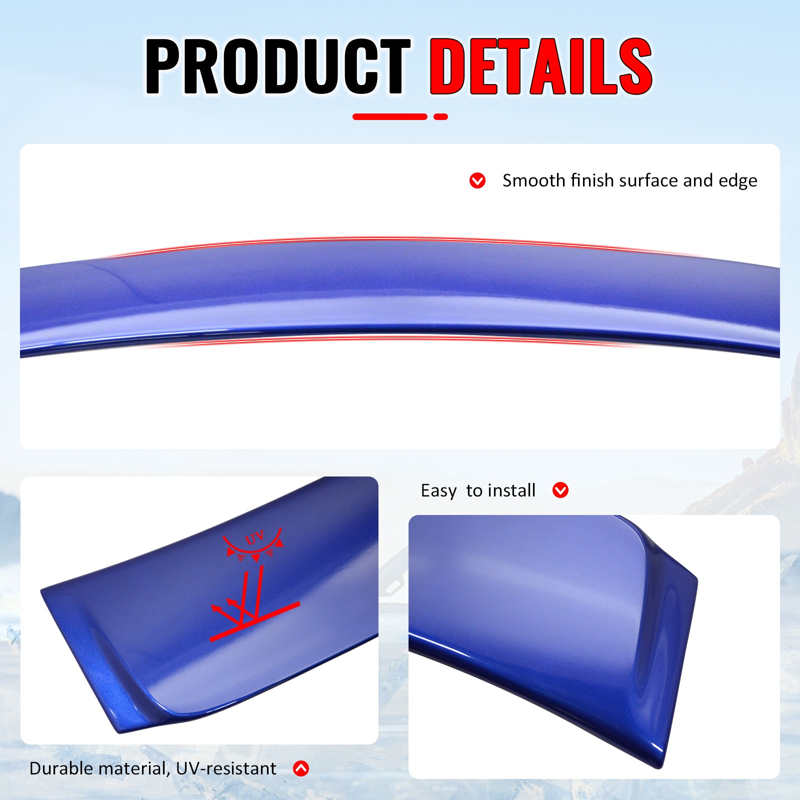 Fits 06-13 Lexus IS250 IS350 IS F Sedan OE Style Roof Spoiler Painted #8U1 Blue