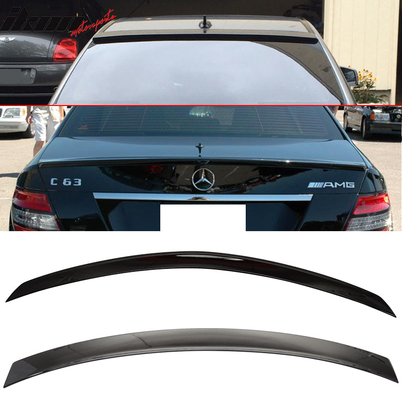 2008-2014 Benz W204 #040 Black AMG Style Trunk & OE Roof Spoiler ABS