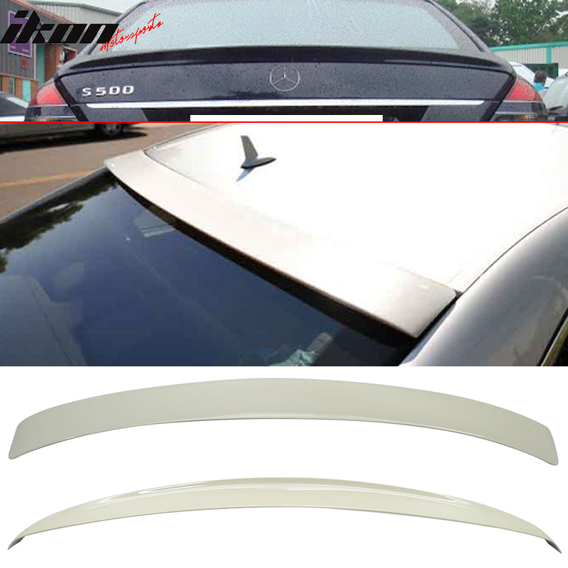 Fits 07-13 S Class W221 Trunk Spoiler & Roof Wing #650 Cirrus White