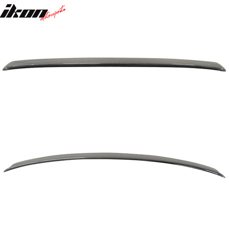 IKON MOTORSPORTS, Roof Spoiler Compatible With 2007-2013 BMW E92 3 Series Coupe M3 E92 , Matte Carbon Fiber AC Style Rear Spoiler Wing, 2008 2009 2010 2011 2012