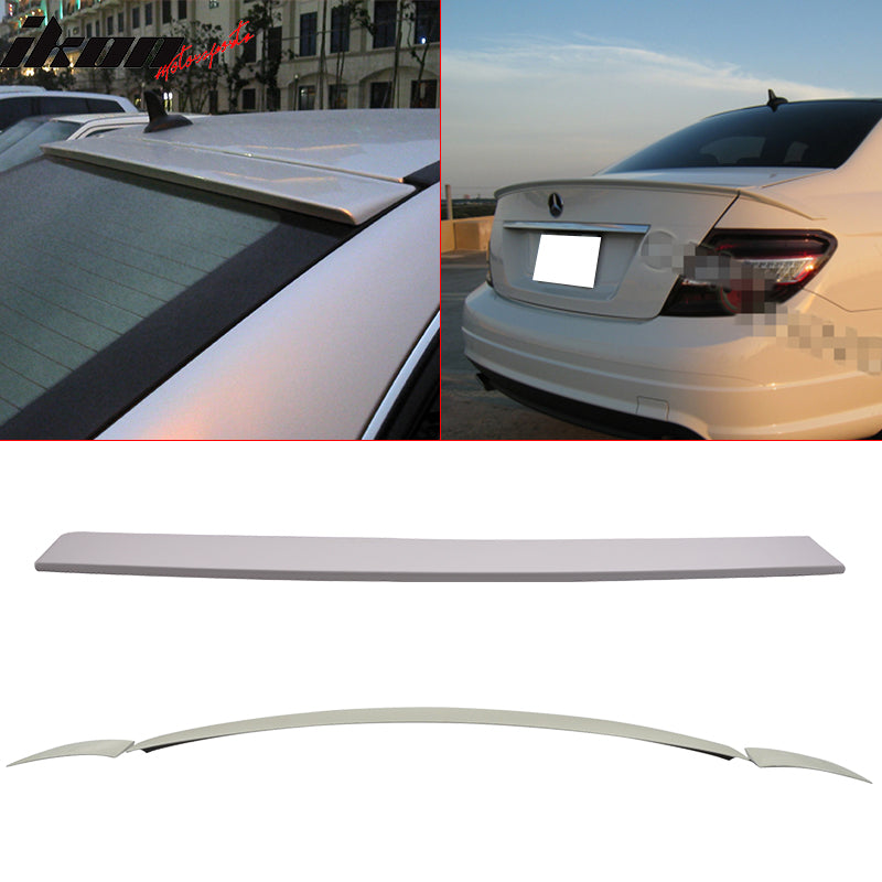 Fits 08-14 Benz W204 B Type Trunk & OE Roof Wing #650 Cirrus White