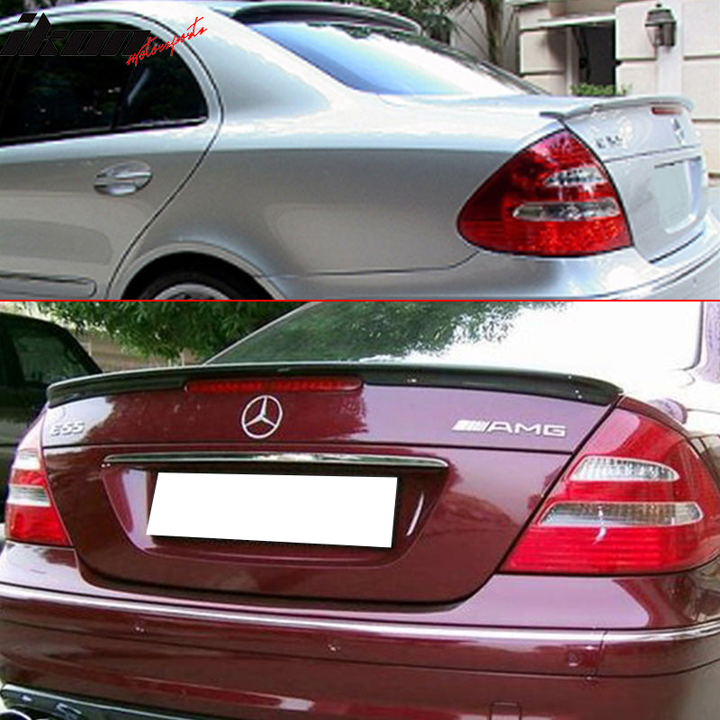 Pre-Painted Trunk & Roof Spoiler Compatible With 2006-2009 Mercedes-BENZ E-Class W211 4dr Sedan ,OEM Painted Iridium Silver Metallic # 775 AMG Trunk + L Roof Spoiler Wing,by?IKON?MOTORSPORTS?,2007
