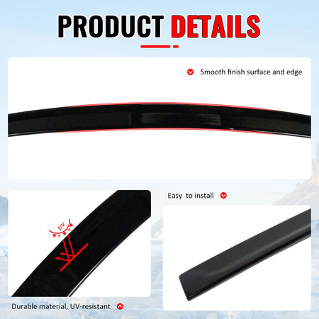 Fits 11-16 BMW F10 5 Series Sedan 3D Style Rear Roof Spoiler Painted #416 Black