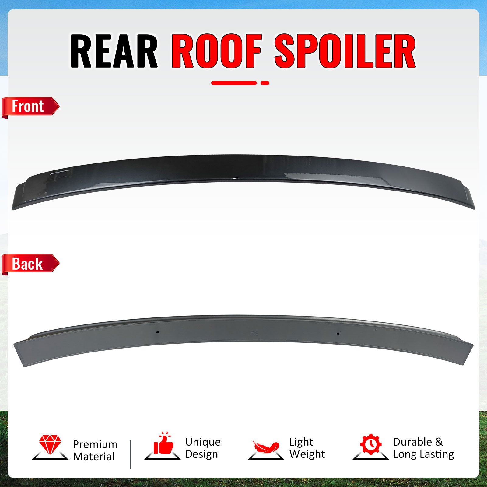 Fits 11-16 F10 Sedan AC Painted Roof Spoiler #A52 Space Gray Metallic