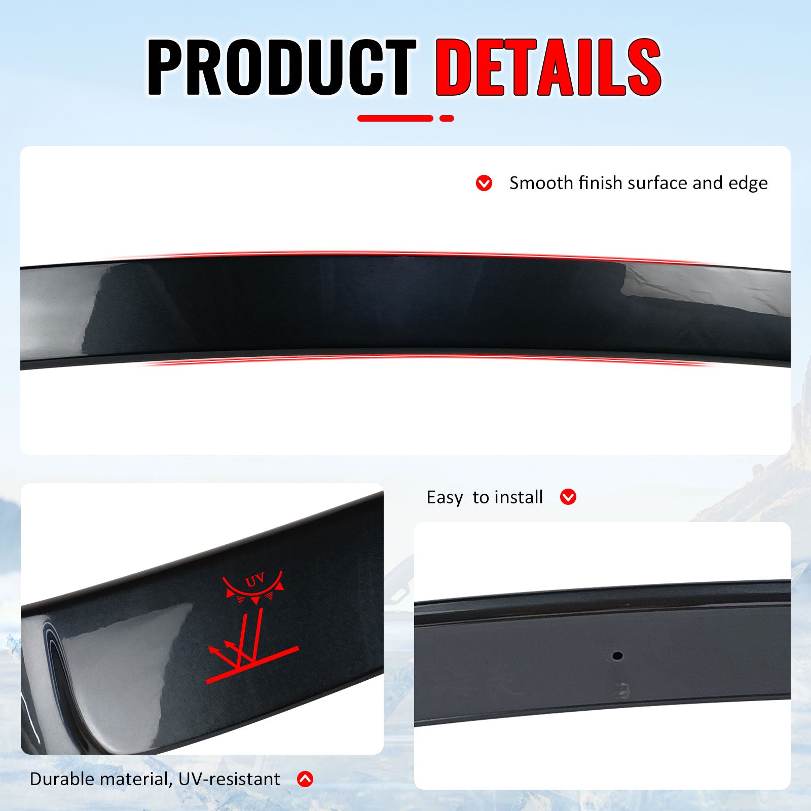 Fits 11-16 F10 Sedan AC Painted Roof Spoiler #A90 Dark Graphite Metallic