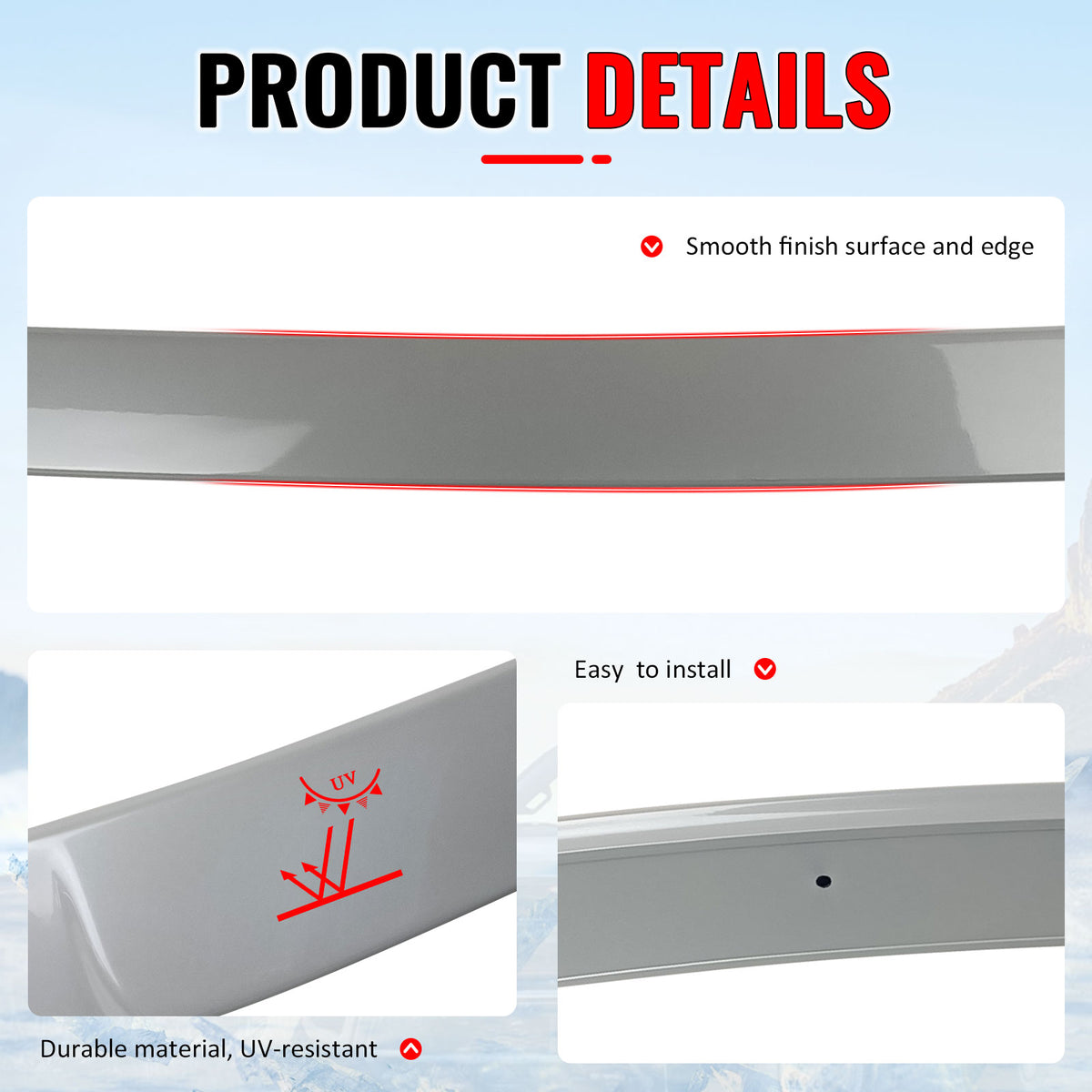 Fits 11-16 F10 Sedan AC Painted Roof Spoiler #A96 Mineral White Metallic