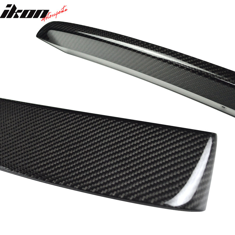 IKON MOTORSPORTS, Roof Spoiler Compatible With 2010-2017 Mercedes-Benz E Class W207 2Dr Coupe C207 , Matte Carbon Fiber IKON Style Rear Spoiler Wing, 2011 2012 2013 2014 2015 2016