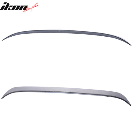 IKON MOTORSPORTS, Roof Spoiler Compatible With 2013-2018 Mercedes Benz CLA W117 , Matte Carbon Fiber Factory Style Rear Spoiler Wing, 2014 2015 2016 2017