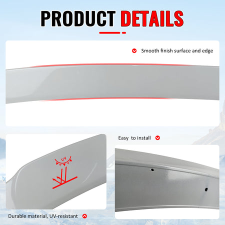 Fits 14-20 Lexus IS250 IS300 F Sport IKON Style Roof Spoiler Painted #077 Pearl