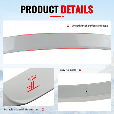 Fits 14-20 Lexus IS250 IS300 F Sport IKON Style Roof Spoiler Painted #083 White