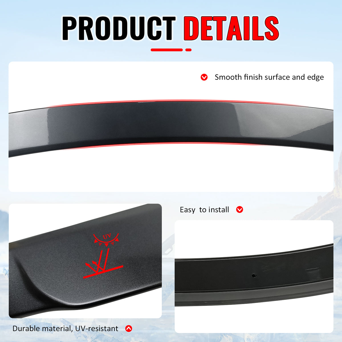 Fits 14-20 Lexus IS250 Sedan IKON Style Roof Spoiler ABS #1H9 Mercury Gray Mica