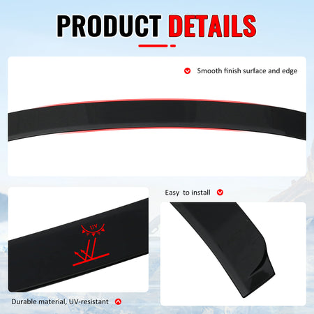 Fits 14-20 Lexus IS250 Sedan IKON Style Roof Spoiler ABS Painted #212 Obsidian