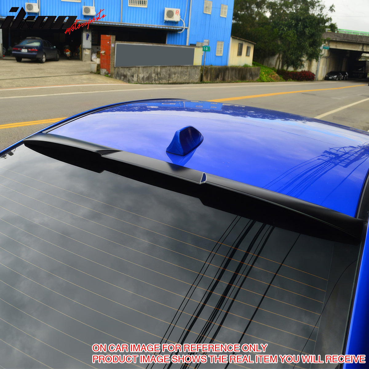 Fits 15-21 Subaru WRX STI V Style #E1U Ice Silver Metallic Rear Roof Spoiler ABS