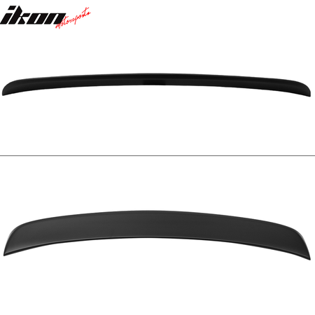 Roof Spoiler Compatible With 2014-2024 Infiniti Q50 Sedan, Ikon Style Unpainted ABS Rear Top Wing Deck Lid by IKON MOTORSPORTS