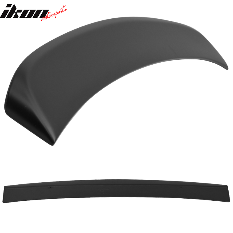 Fits 14-24 Infiniti Q50 IKON Style Rear Roof Window Spoiler Unpainted Black ABS