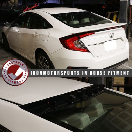 Fit 2016-2021 Honda Civic Sedan Roof Spoiler V Style