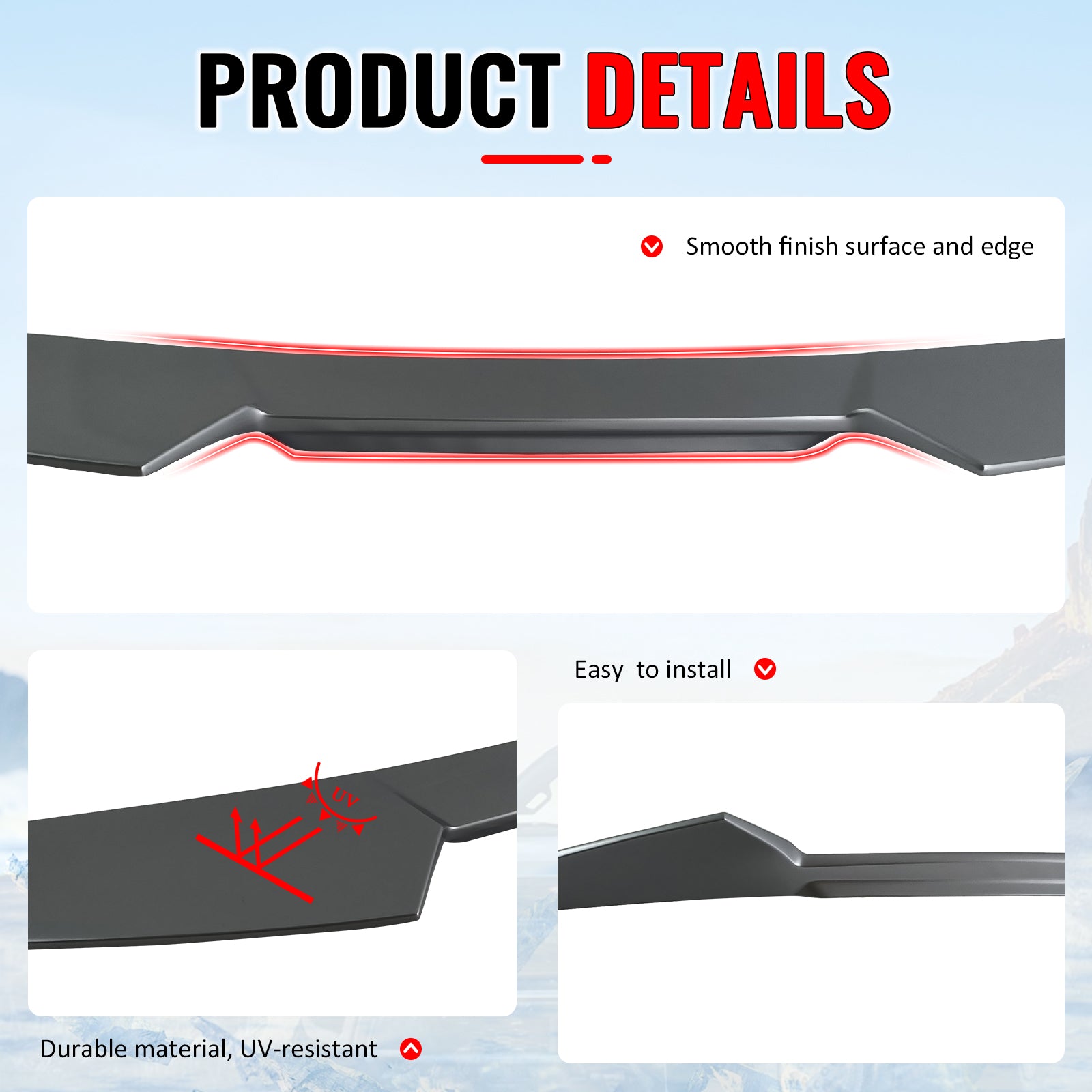 Fits 15-21 Subaru WRX & STI V2 Style Rear Roof Spoiler Wing Painted #G1U Silver