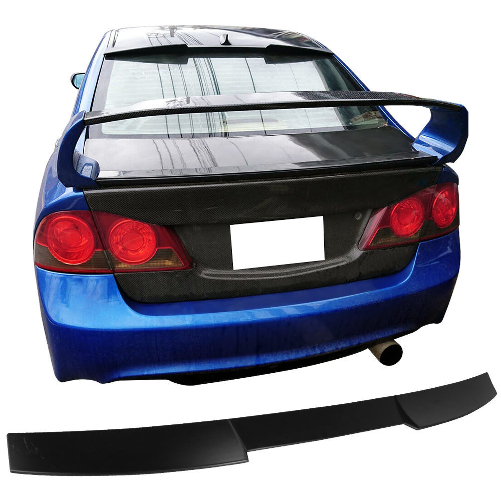 Fits 06-11 Honda Civic Sedan 4-Door V Style Roof Spoiler - ABS