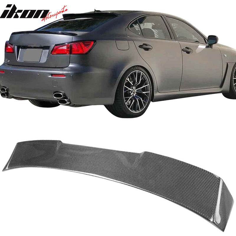 2006-2013 IS250 IS350 V Style Rear Roof Spoiler Wing Carbon Fiber CF