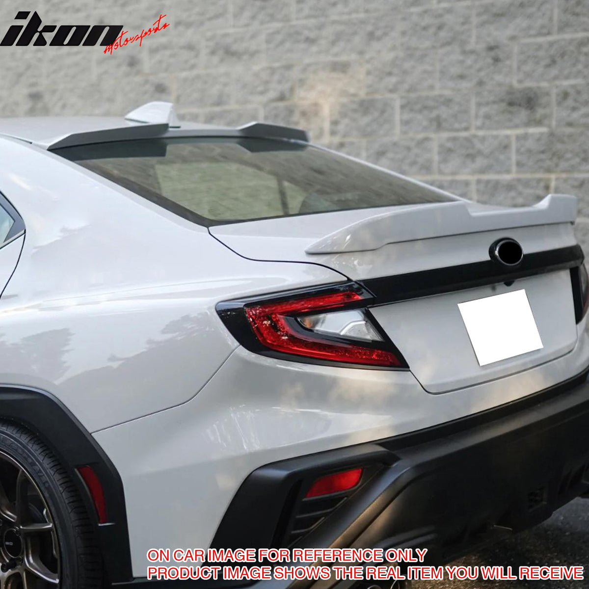 IKON MOTORSPORTS, Roof Spoiler Compatible With 2022-2025 Subaru WRX, Rear Roof Window Spoiler Wing V Style ABS Painted #MG2 MG6 P8Y Magnetite Gray Metallic, 2023