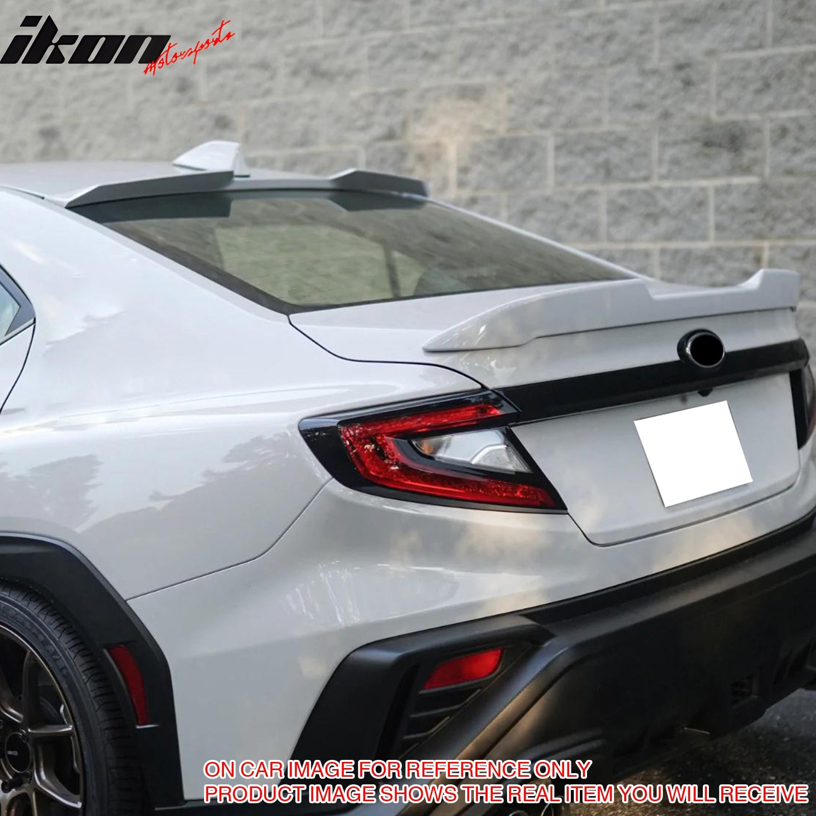 IKON MOTORSPORTS, Roof Spoiler Compatible With 2022-2025 Subaru WRX, Rear Roof Window Spoiler Wing V Style ABS Painted #MG2 MG6 P8Y Magnetite Gray Metallic, 2023