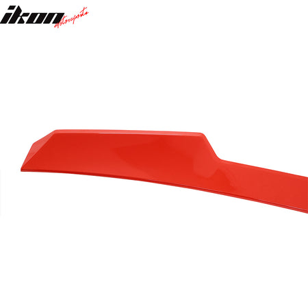 Fit 22-24 Subaru WRX 5th V Style Rear Roof Spoiler ABS Painted #DCK Ignition Red