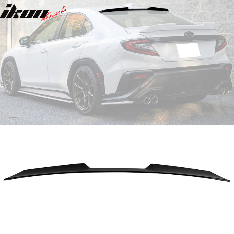 2022-2024 Subaru WRX V Style ABS Rear Roof Spoiler Painted #D4S Black