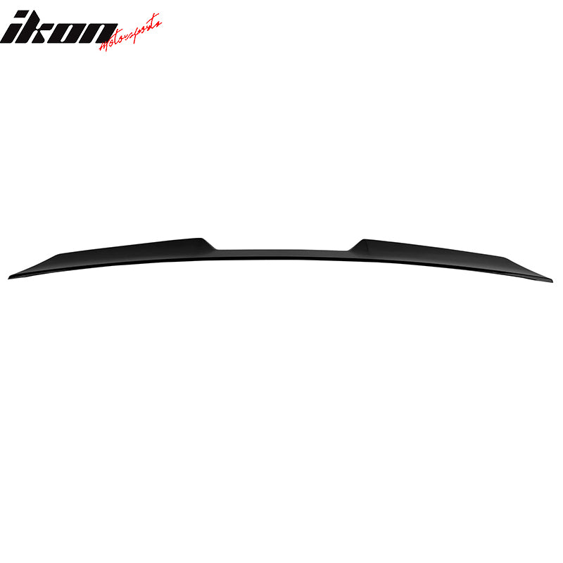 IKON MOTORSPORTS, Roof Spoiler Compatible With 2022-2024 Subaru WRX, Painted #D4S Crystal Black Silica Pearl ABS Plastic V Style Rear Window Visor Wing Lip, 2023