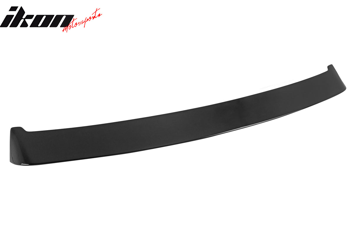 IKON MOTORSPORTS, Rear Window Roof Spoiler Compatible with 2011-2016 BMW F10 5-Series Sedan 4-Door, H Style Painted #668 Jet Black ABS Top Roofline Windshield Visor Spoiler Wing