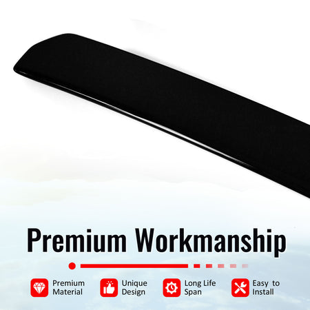 Fits 15-21 Subaru WRX STI Style Rear Bumper Lip Diffuser ABS Painted #D4S Black