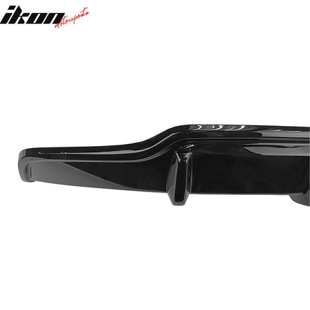 Fits 17-23 Tesla Model 3 Rear Bumper Lip Diffuser V Style Spoiler #PBSB Black