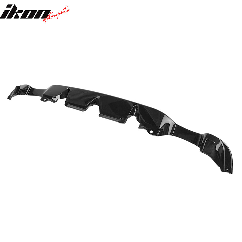 IKON MOTORSPORTS, Rear Diffuser Compatible With 2013-2020 Scion FRS/Toyota 86/Subaru BRZ, Factory Style Gloss Black ABS Rear Lower Spoiler Air Dam Chin Valance Splitter 1PC