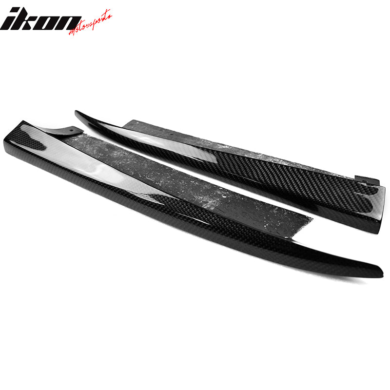 For 12-14 Benz W204 C-Class Rear Bumper Side Aprons OE Style Carbon Fiber Canard