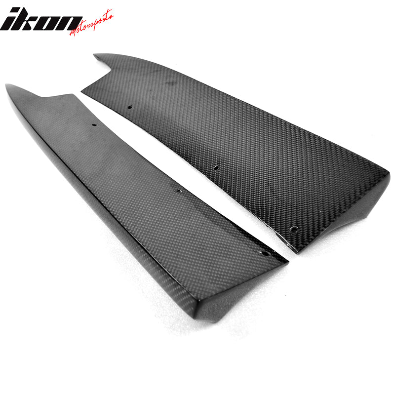 For 12-14 Benz W204 C-Class Rear Bumper Side Aprons OE Style Carbon Fiber Canard