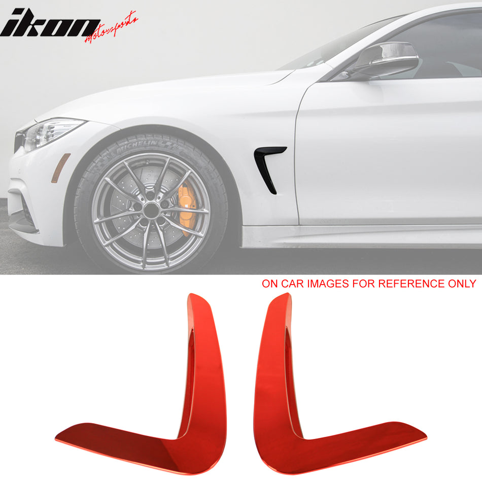 2014-2016 BMW 4-Series F32 F33 F36 Painted #Red Side Fender Air Vent