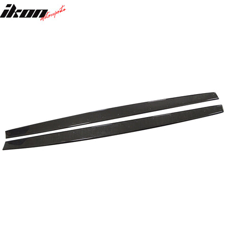 IKON MOTORSPORTS, Side Skirts Compatible With 2015-2020 BMW 4-Series F82 Coupe F83 Convertible M4 , Matte Carbon Fiber M4 Style Side Skirt Extension Rocker Panel Pair, 2016 2017 2018 2019