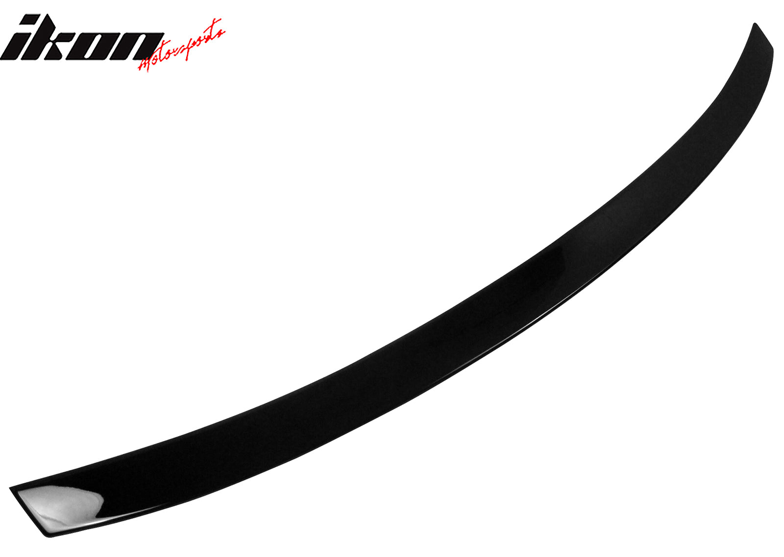 IKON MOTORSPORTS, Trunk Spoiler Compatible With 2009-2014 Audi A4 Quattro B8 4Dr, Painted #LZ9Y Phantom Black Pearl ABS Rear - Other Color Available Rear Trunk Tail Spoiler Wing