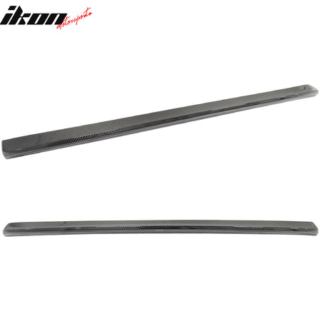 IKON MOTORSPORTS, Trunk Spoiler Compatible With 2012-2014 Audi A6 C7 , Matte Carbon Fiber D Style Rear Spoiler Wing, 2013