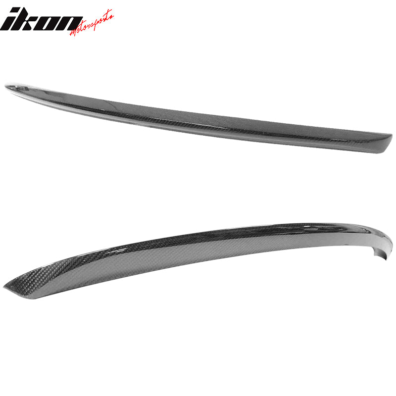 IKON MOTORSPORTS, Trunk Spoiler Compatible With 2008-2012 Honda Accord 2 Door Coupe , Matte Carbon Fiber Factory Style Rear Spoiler Wing, 2009 2010 2011