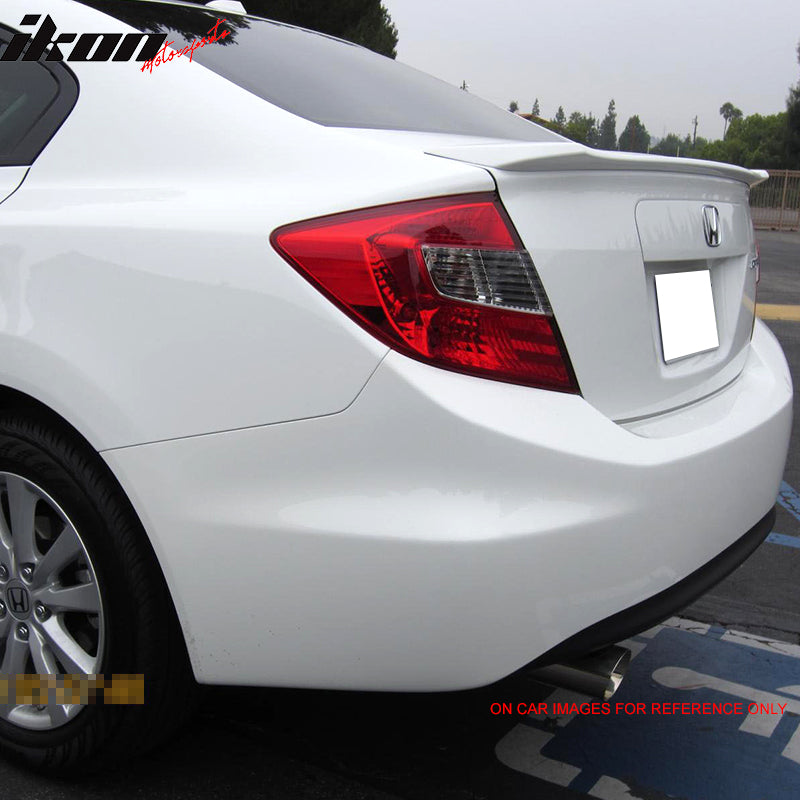 Compatible With 12-13 Honda Civic 4DR Sedan Factory Style ABS Trunk Spoiler