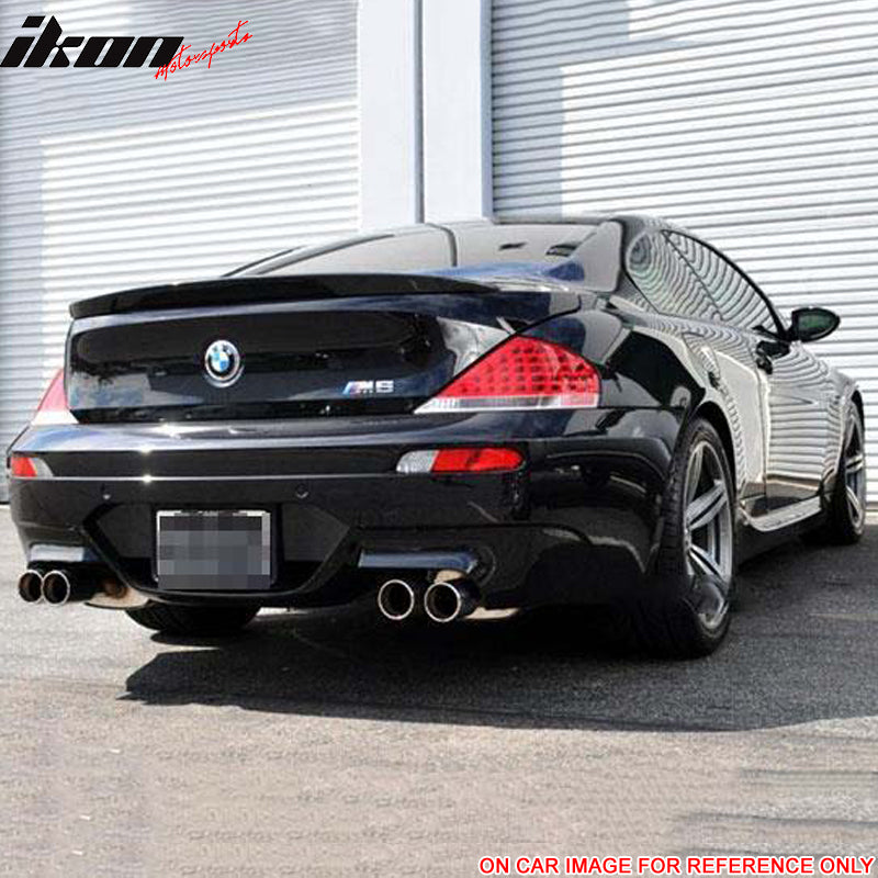 Compatible With 2004-2008 BMW E63 6 Series 2DR Coupe V Style Trunk Spoiler - ABS