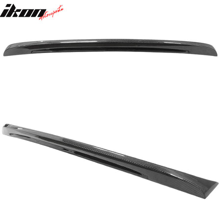 IKON MOTORSPORTS, Trunk Spoiler Compatible With 2005-2011 BMW 3-Series E90 4Dr Sedan , Matte Carbon Fiber M3 Style Rear Spoiler Wing, 2006 2007 2008 2009 2010