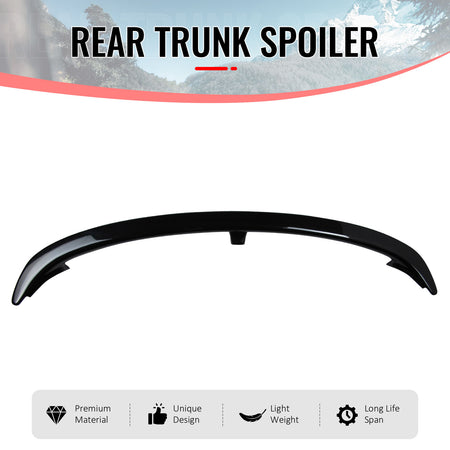 Fits 07-13 BMW E92 3 Series Coupe AC Style Rear Trunk Spoiler ABS #668 Jet Black