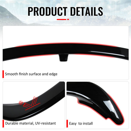 Fits 07-13 BMW E92 3 Series Coupe AC Style Rear Trunk Spoiler ABS #668 Jet Black