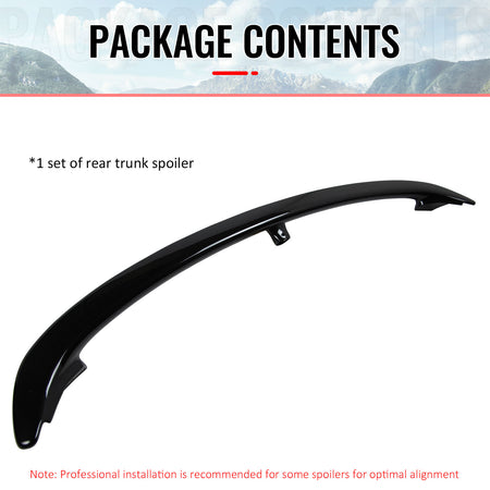 Fits 07-13 BMW E92 3 Series Coupe AC Style Rear Trunk Spoiler ABS #668 Jet Black