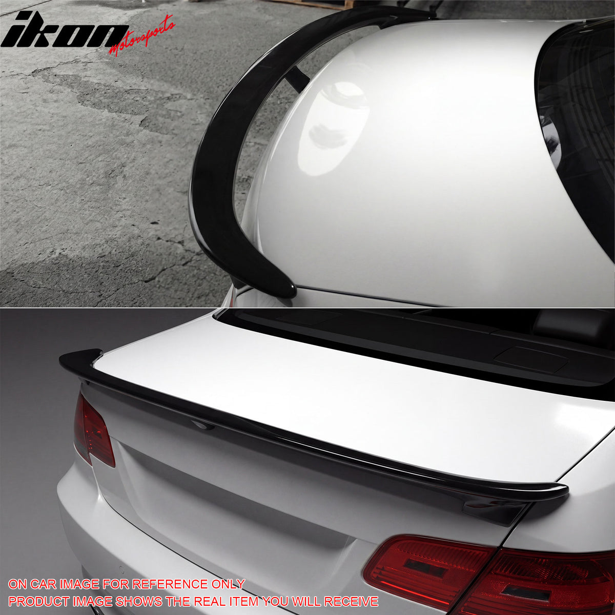 Fits 07-13 BMW E92 3 Series Coupe AC Style Rear Trunk Spoiler ABS #668 Jet Black