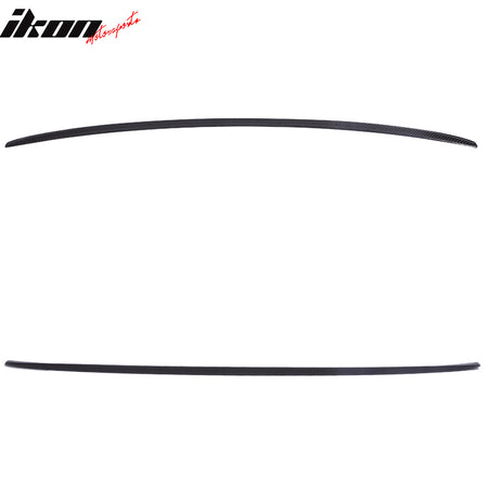 IKON MOTORSPORTS, Trunk Spoiler Compatible With 2007-2013 BMW E92 3 Series M3, Matte Carbon Fiber M3 Style Rear Spoiler Wing, 2008 2009 2010 2011 2012