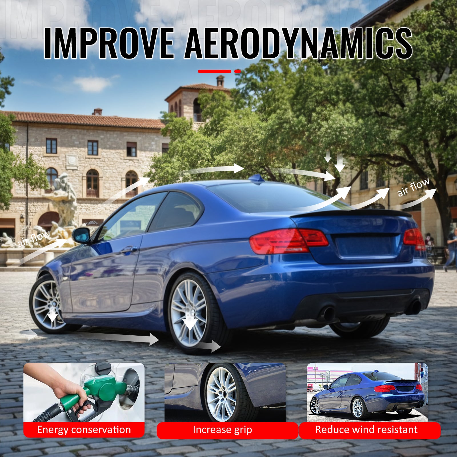 Fits 07-13 E92 Performance Painted #668 Jet Black Trunk Spoiler